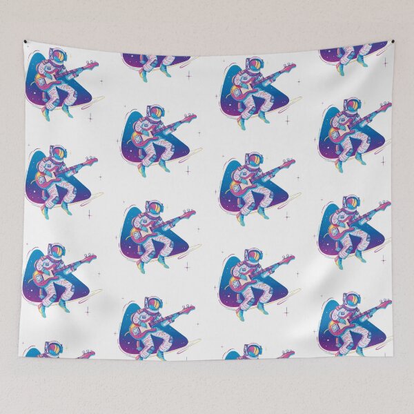 Item preview, Fantasy space man playing in a band.（White background） designed and sold by SMALL BEAR ART.
