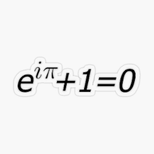 Euler's Identity, Math, Mathematics, Science, formula, equation, #Euler's #Identity #tshirt #EulersIdentity #Math #Mathematics #Science #formula #equation  Transparent Sticker