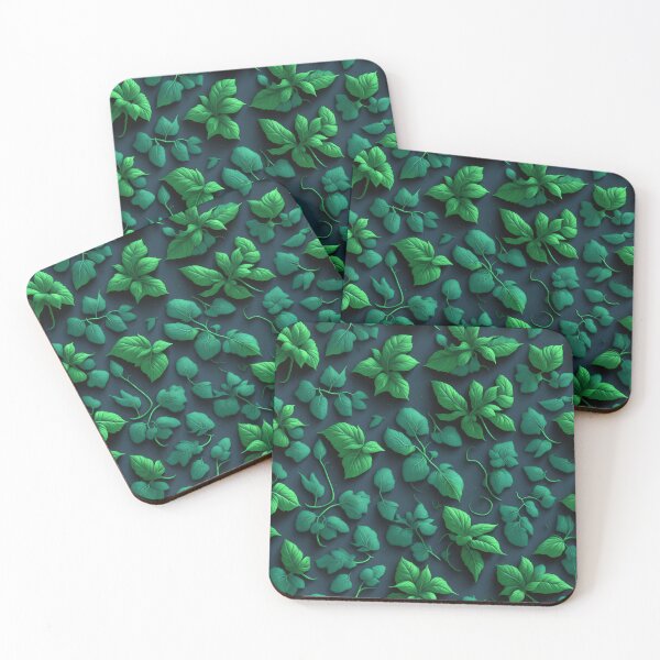 Item preview, green leaves pattern designed and sold by Mike Kiev art.