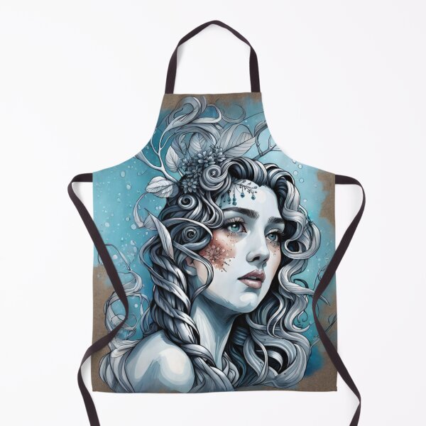 Item preview, Goddess of Winter with Blue Background designed and sold by Splargo Digital Prints.