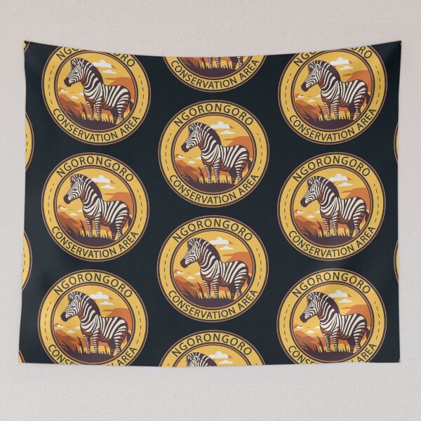 Item preview, Ngorongoro Conservation Area Tanzania Zebra Badge designed and sold by KrisSidDesigns.