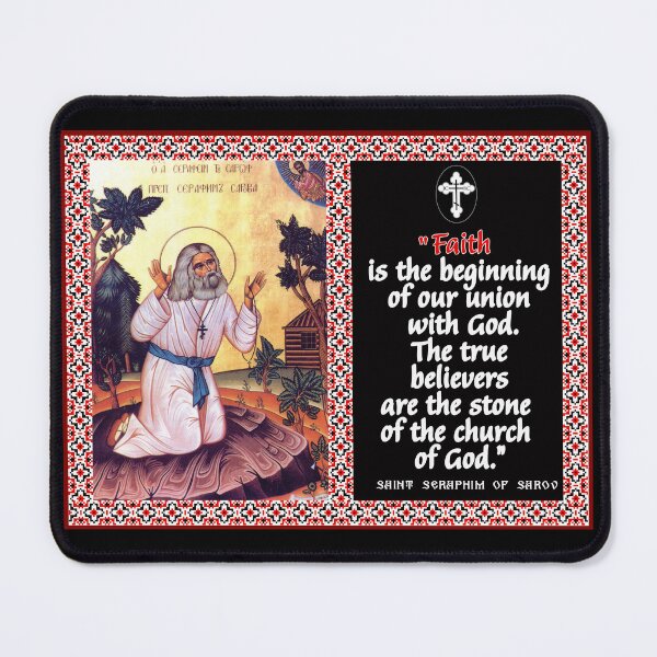 Item preview, Saint Seraphim of Sarov - FAITH AND THE TRUE BELIEVERS- Orthodox Christian Saint - Orthodox Quote - Christian Faith - Gifts for Christians - Orthodox Gift designed and sold by Withloveandhope.
