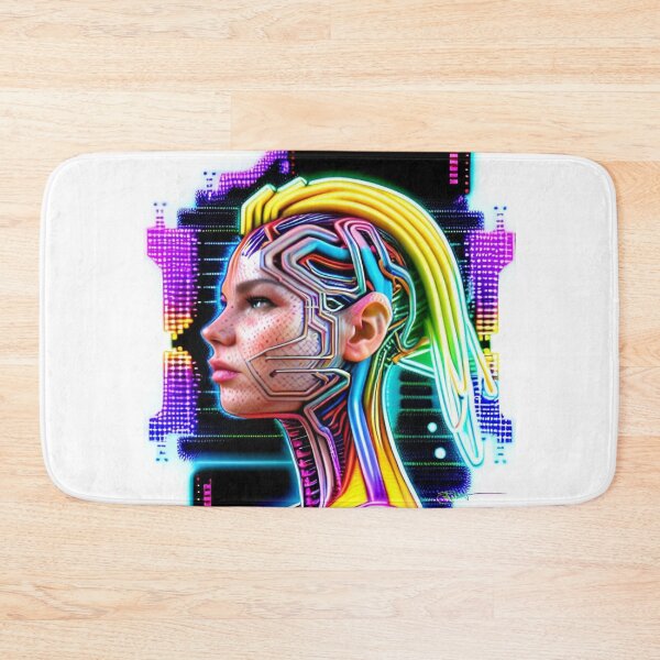 Item preview, Neon Cyberpunk Cyborg Girl 6 designed and sold by Benito Del Ray.