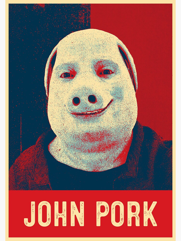 John Pork Is Calling Meme Sticker for Sale by austriforest