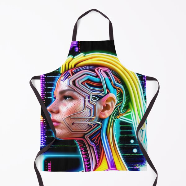 Item preview, Neon Cyberpunk Cyborg Girl 6 designed and sold by Benito Del Ray.