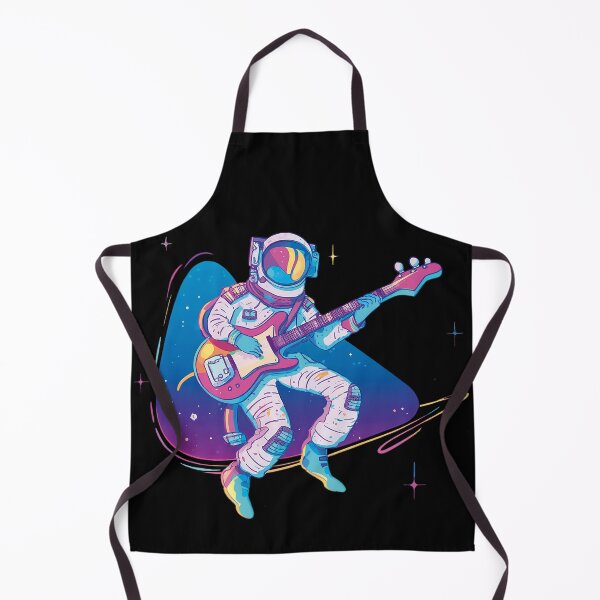Item preview, Fantasy space man playing in a band.(Black background) designed and sold by SMALL BEAR ART.