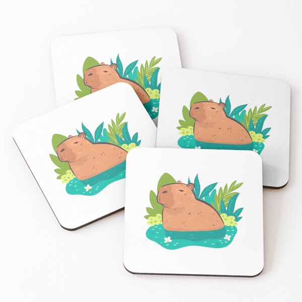 Item preview, capybaras in the water designed and sold by burbura.