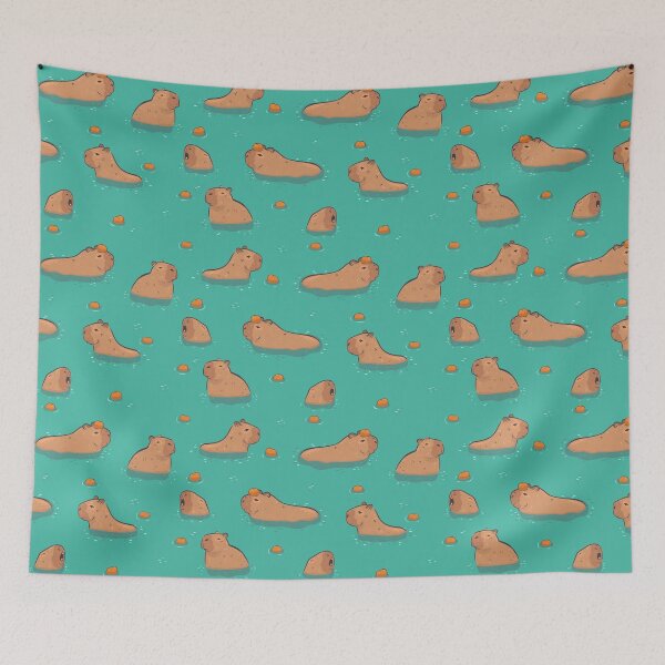 Item preview, capybaras in the water designed and sold by burbura.