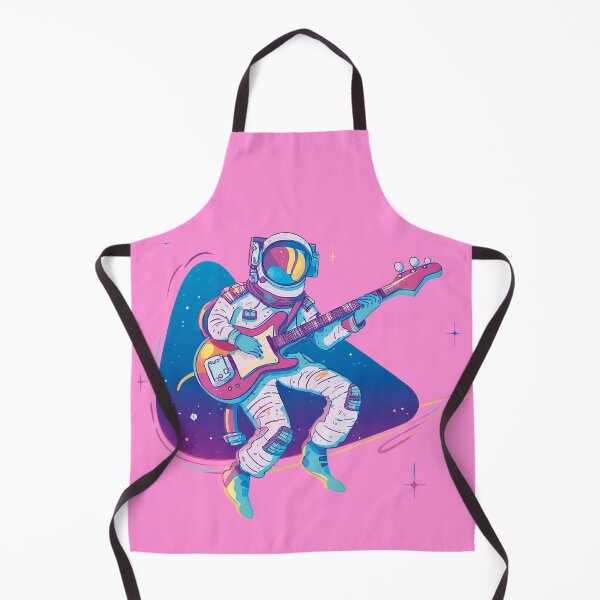 Item preview, Fantasy space man playing in a band.(Pinkish purple background) designed and sold by SMALL BEAR ART.