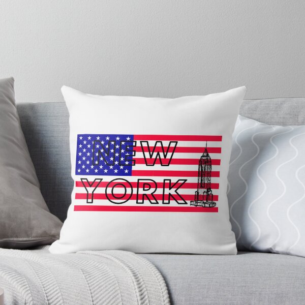 Item preview, New York USA Flag with Empire State Building designed and sold by Anyone For Seconds Designs.