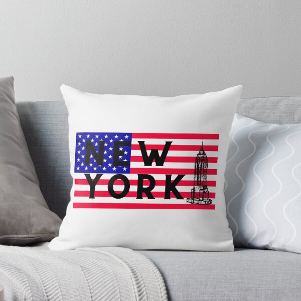 Item preview, New York USA Flag with Empire State Building designed and sold by Anyone For Seconds Designs.