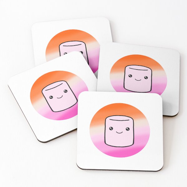 Item preview, Lesbian Pride Marshmallow Sticker designed and sold by SBayleyArt.