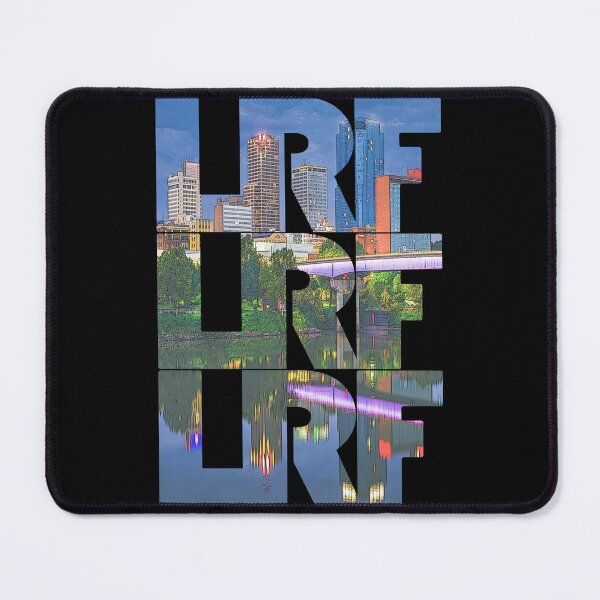 Item preview, Little Rock, Arkansas LRF Dawn Cityscape Repeating Pattern designed and sold by CrabbyLobster.