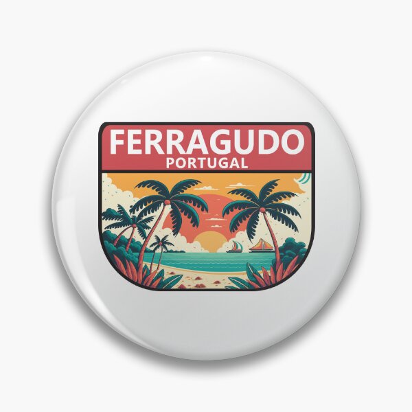 Artikelvorschau, Ferragudo Portugal Retro-Emblem entworfen und verkauft von KrisSidDesigns.