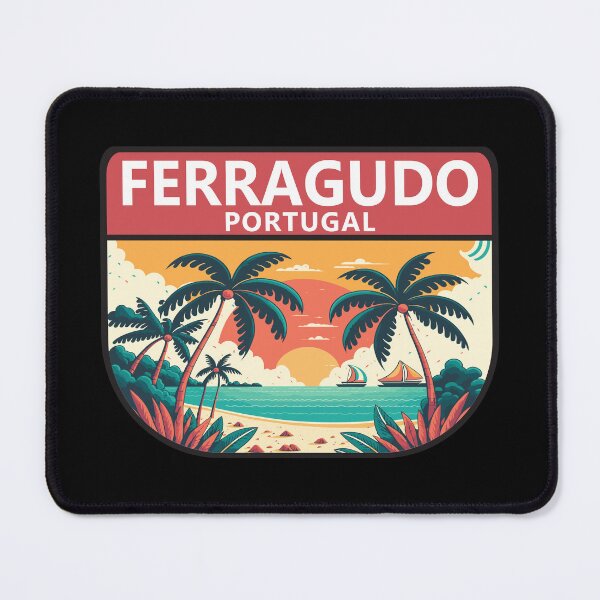 Artikelvorschau, Ferragudo Portugal Retro-Emblem entworfen und verkauft von KrisSidDesigns.
