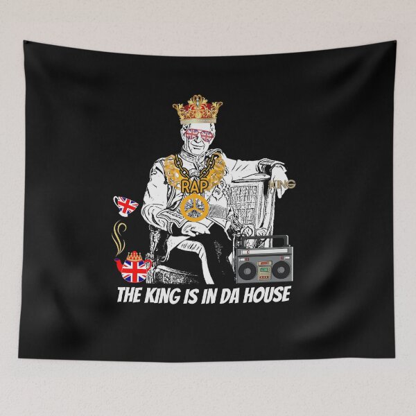 Item preview, King Charles III, The King is in da House BW, Coronation Celebration, Bling, Original Design, King Charles 3 designed and sold by Zenzly.