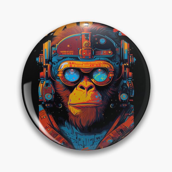 Item preview, Anime Cyber Ape (Sci-Fi Ape Vintage Retro Future Design Cyberpunk Space Ape) designed and sold by AlNoah.