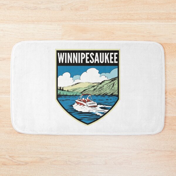 Aperçu de l'œuvre Lake Winnipesaukee Retro Boating créée et vendue par HalpinDesign.
