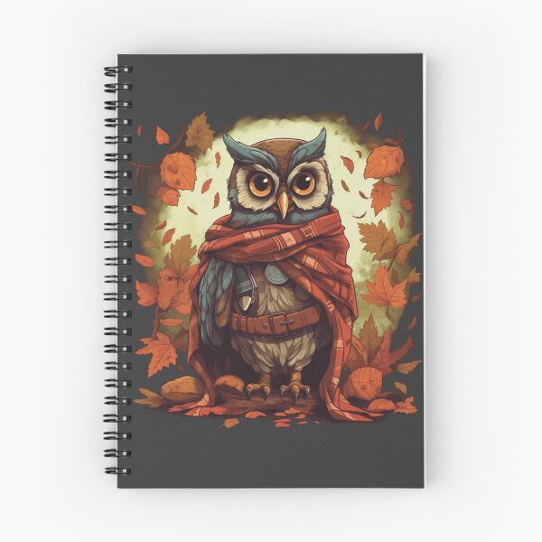 Item preview, Autumn Adventurer: Seasoned Owl Amid Falling Leaves designed and sold by ColorsofDawn.