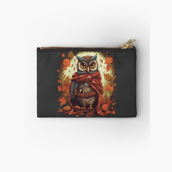 Item preview, Autumn Adventurer: Seasoned Owl Amid Falling Leaves designed and sold by ColorsofDawn.