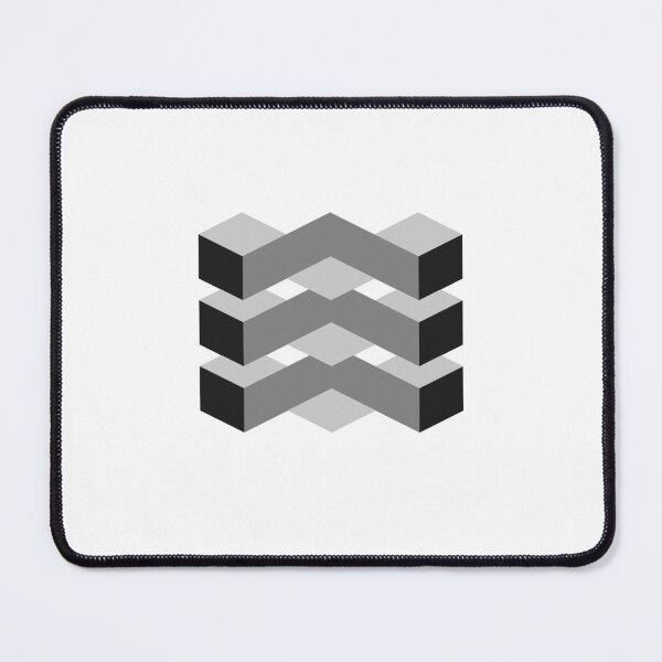 Item preview, [W.THI] Black-White-Gray 3D Stack of Cubes-Planes illusion - Minimal Isometric designed and sold by Warit THI.