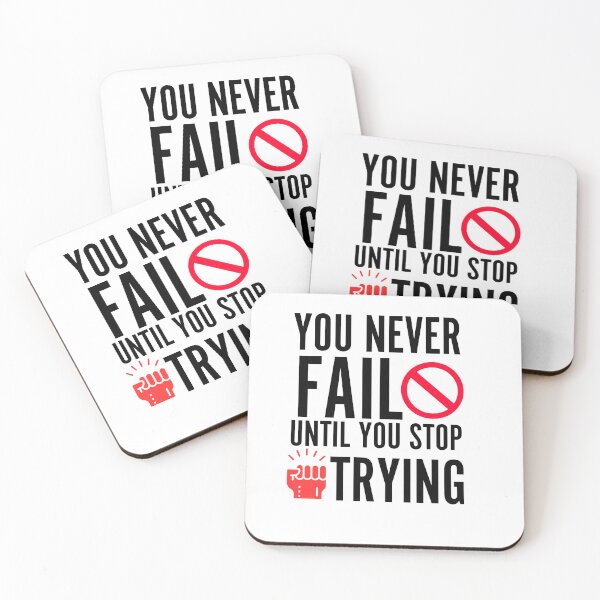 Item preview, you never fail until you stop trying designed and sold by TThousand.
