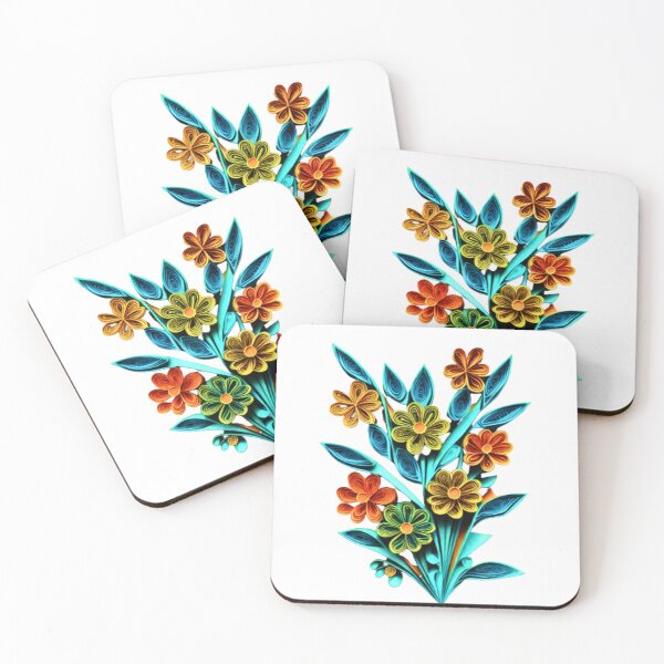 Item preview, Wild Flower Bouquet with Blue Leaves (PRINT not real 3D) designed and sold by HanaiPrint.