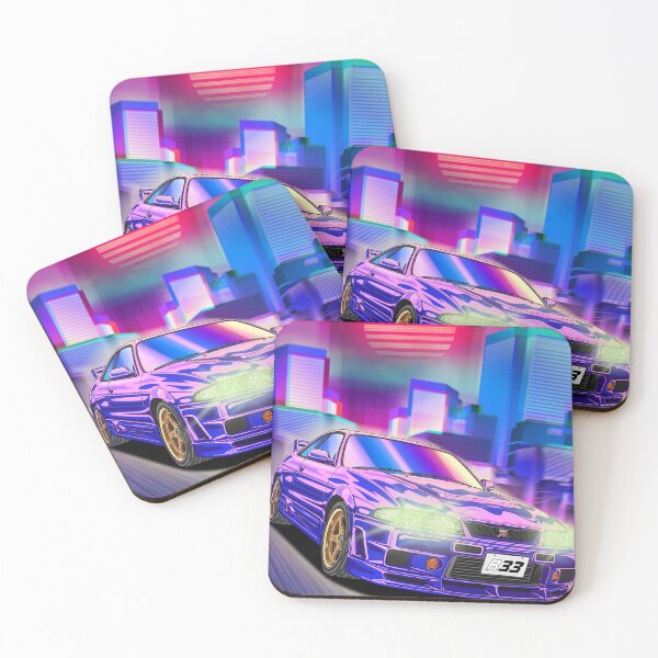 Item preview, Neon Sunset Blue Nissan Skyline GT-R R33  designed and sold by JDM Guyvit.