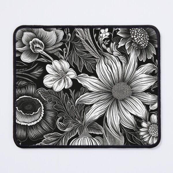 Item preview, Elegant Black and White Floral Pattern Design designed and sold by GeekyDesignsEmp.