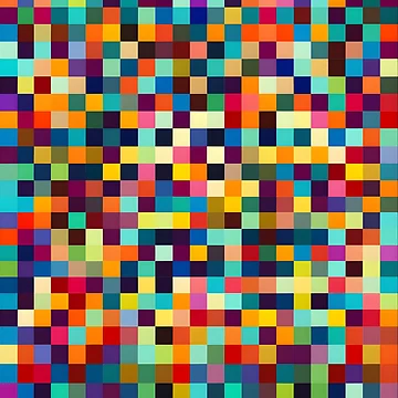 Artwork thumbnail, Colorful Tile Checkerboard Pattern by PatternBestFan