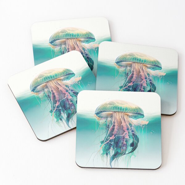 Item preview, Jellyfish watercolor painting designed and sold by RK - Shop.