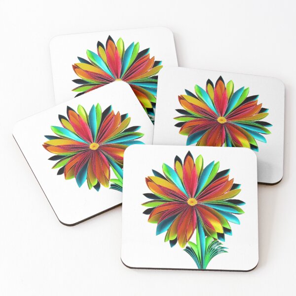 Item preview, Colorful Flower Bloom Quilled Art (PHOTO not real 3D) designed and sold by HanaiPrint.