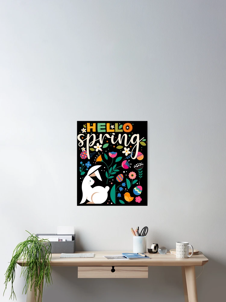 Thumbnail 2 of 3, Poster, Hello Spring designed and sold by foxforce.