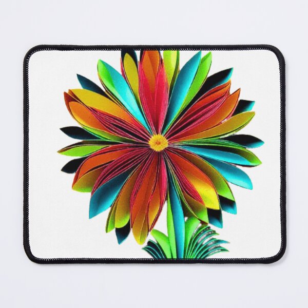 Item preview, Colorful Flower Bloom Quilled Art (PHOTO not real 3D) designed and sold by HanaiPrint.