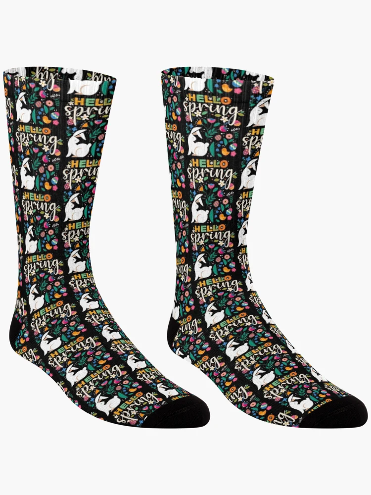Thumbnail 3 of 5, Socks,  Hello Spring designed and sold by foxforce.