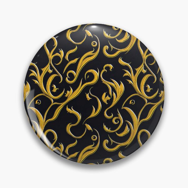Item preview, Elegant Opulence: Baroque Prints in Black and Yellow designed and sold by Cherrywood-Lane.