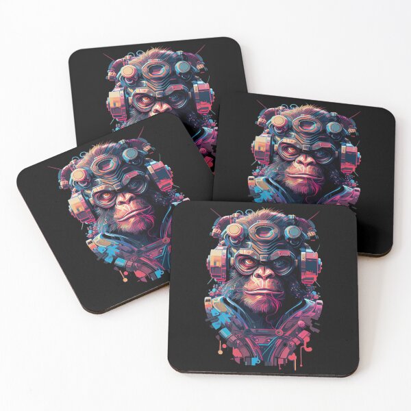 Item preview, Anime Cyber Ape (Sci-Fi Ape Vintage Retro Future Design Cyberpunk Space Ape) designed and sold by AlNoah.