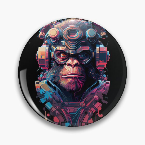 Item preview, Anime Cyber Ape (Sci-Fi Ape Vintage Retro Future Design Cyberpunk Space Ape) designed and sold by AlNoah.