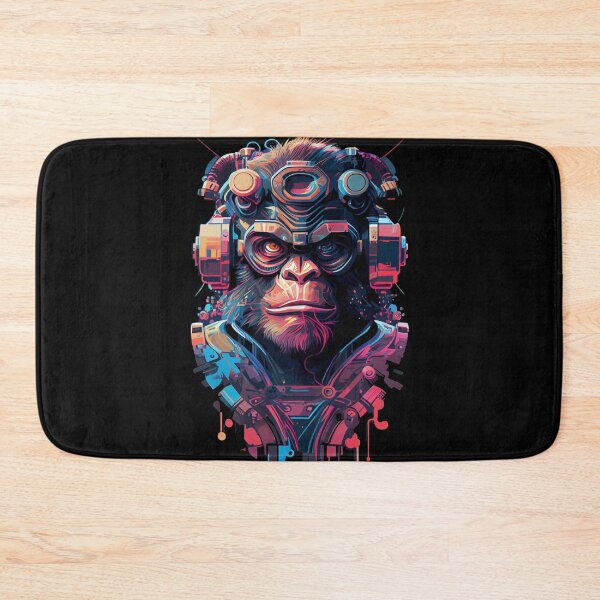 Item preview, Anime Cyber Ape (Sci-Fi Ape Vintage Retro Future Design Cyberpunk Space Ape) designed and sold by AlNoah.