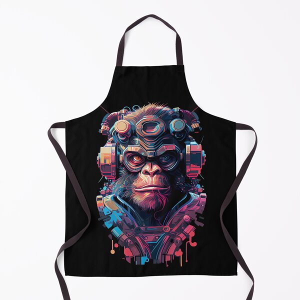 Item preview, Anime Cyber Ape (Sci-Fi Ape Vintage Retro Future Design Cyberpunk Space Ape) designed and sold by AlNoah.