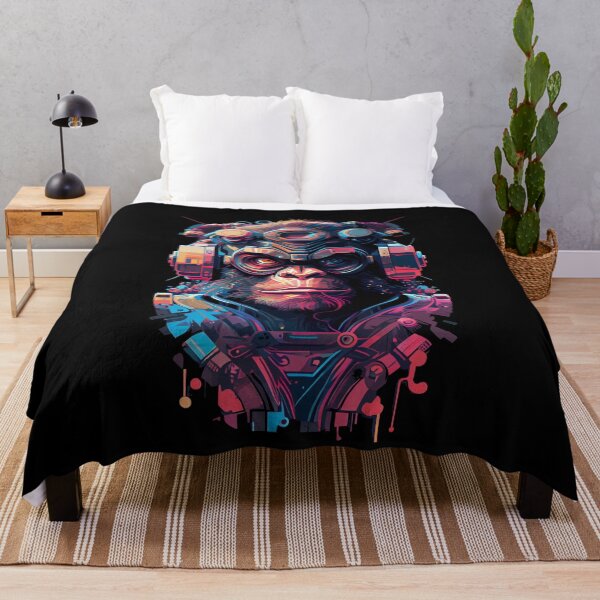 Item preview, Anime Cyber Ape (Sci-Fi Ape Vintage Retro Future Design Cyberpunk Space Ape) designed and sold by AlNoah.