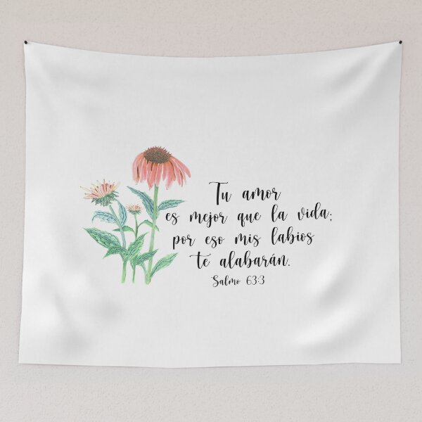 Item preview, Salmo 63:3, Spanish Bible Verse designed and sold by latiendadearyam.