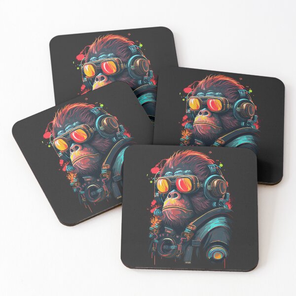 Item preview, Anime Cyber Ape (Sci-Fi Ape Vintage Retro Future Design Cyberpunk Space Ape) designed and sold by AlNoah.