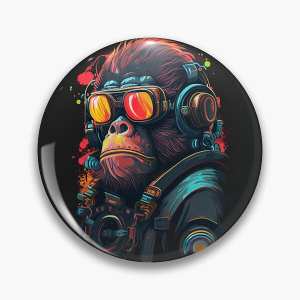 Item preview, Anime Cyber Ape (Sci-Fi Ape Vintage Retro Future Design Cyberpunk Space Ape) designed and sold by AlNoah.