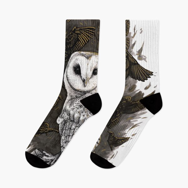 Item preview, Barn Owl with Golden Starlings designed and sold by Caitlin Rausch.