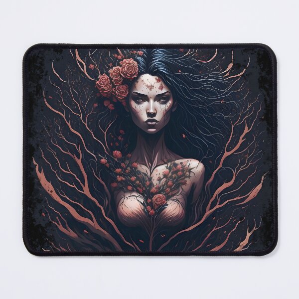 Item preview, Tree Rose Woman, Fantasy Art, Floral, Abstract Illustration,  designed and sold by Mimielitas-Shop.