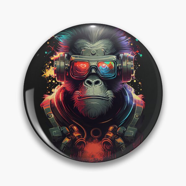 Item preview, Anime Cyber Ape (Sci-Fi Ape Vintage Retro Future Design Cyberpunk Space Ape) designed and sold by AlNoah.