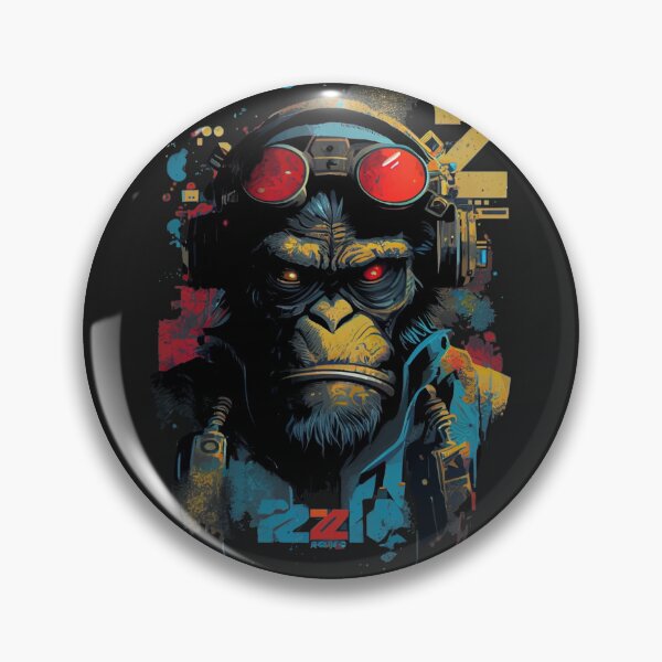 Item preview, Anime Cyber Ape (Sci-Fi Ape Vintage Retro Future Design Cyberpunk Space Ape) designed and sold by AlNoah.
