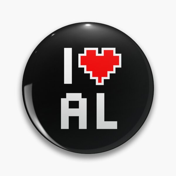 Item preview, I Love Alabama - Pixel heart for Alabaman gamer designed and sold by abowersock.