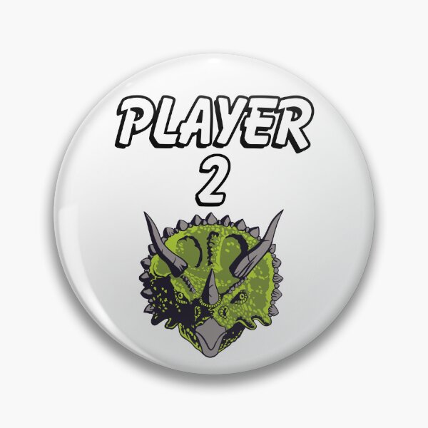Item preview, Player two - Triceratops designed and sold by BusyMonkeys.